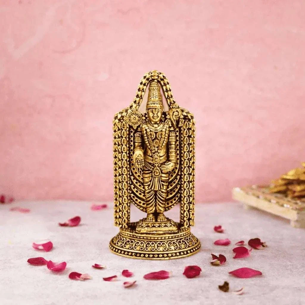 Brass Tirupati Balaji/Venkateshwar lightweight Idol Vedansh Craft