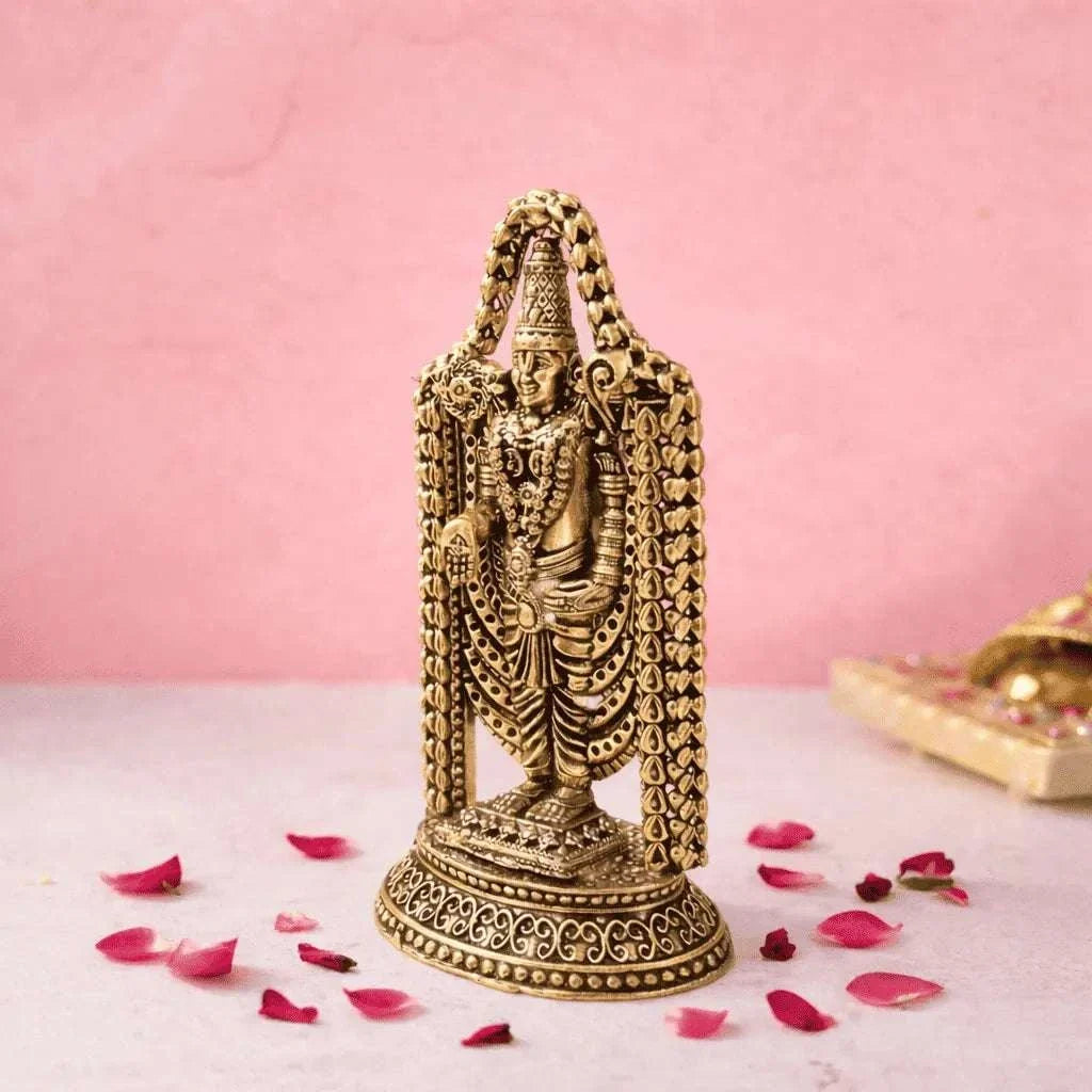 Brass Tirupati Balaji/Venkateshwar lightweight Idol Vedansh Craft