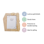 Fern Designer Photo Frame Gold 9"x7.5" Nestasia