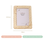 Honeycomb Gold Frame Large 9"x7" Nestasia