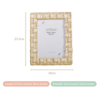 Textured Gold Photo Frame Large 9"x7" Nestasia