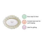 Fern Wreath Oval Photo Frame 8.5"x6.5" Nestasia
