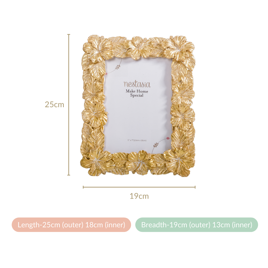 Hibiscus Glam Photo Frame Large 9.5"x7.5" Nestasia