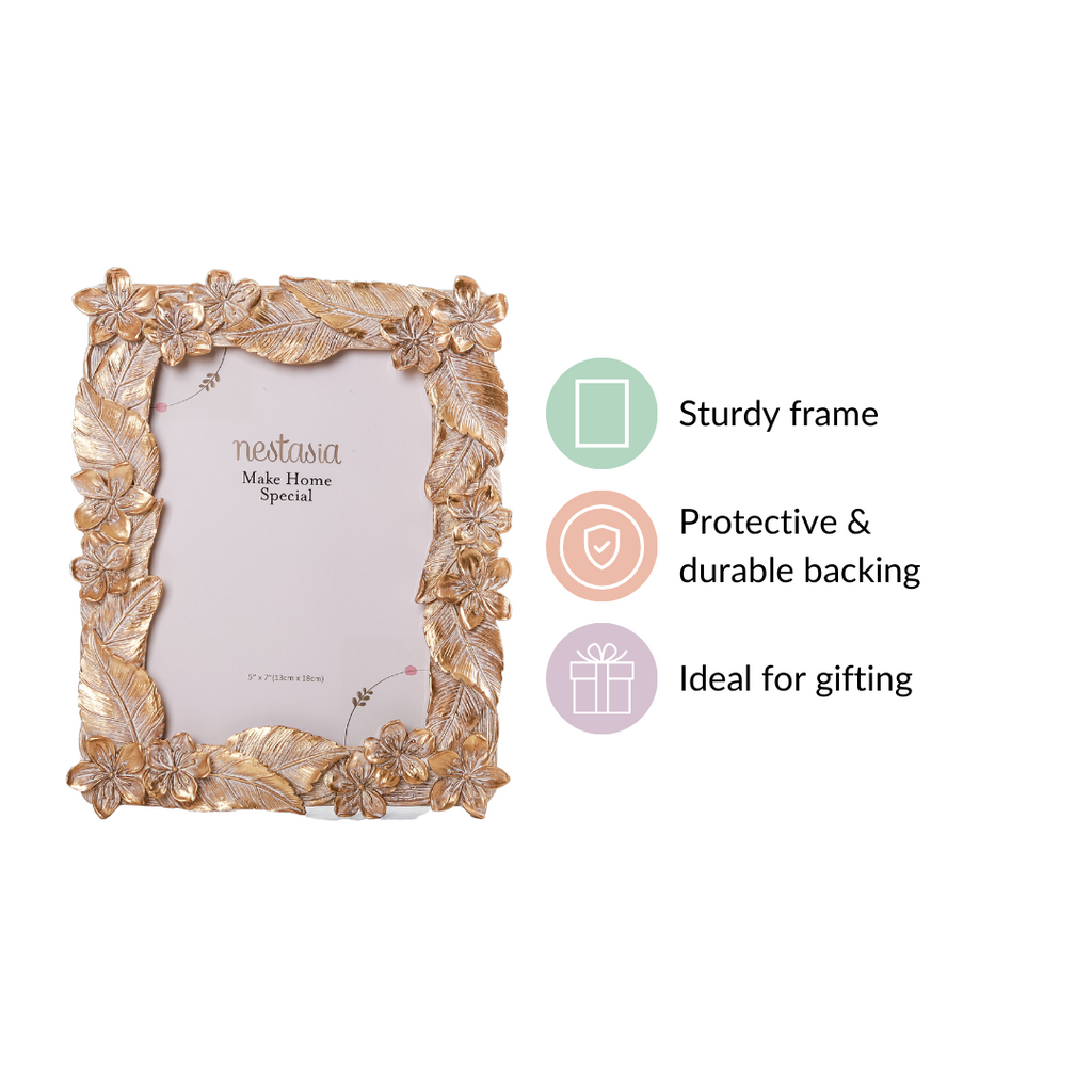 Glam Tropical Picture Frame Gold 9"x7.5" Nestasia