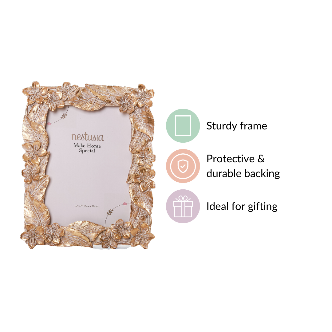 Glam Tropical Picture Frame Gold 9"x7.5" Nestasia