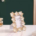 Floral Accent Picture Frame 8.5"x6.5" Nestasia