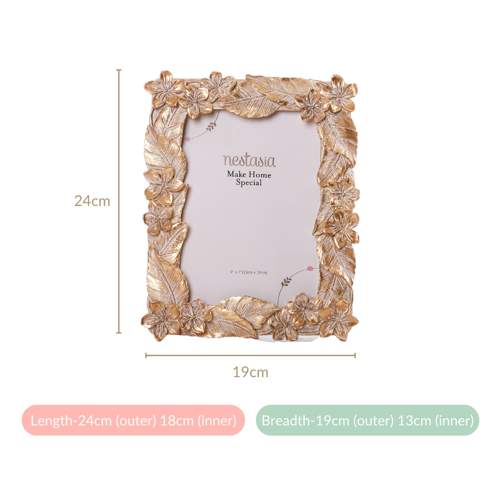 Glam Tropical Picture Frame Gold 9"x7.5" Nestasia