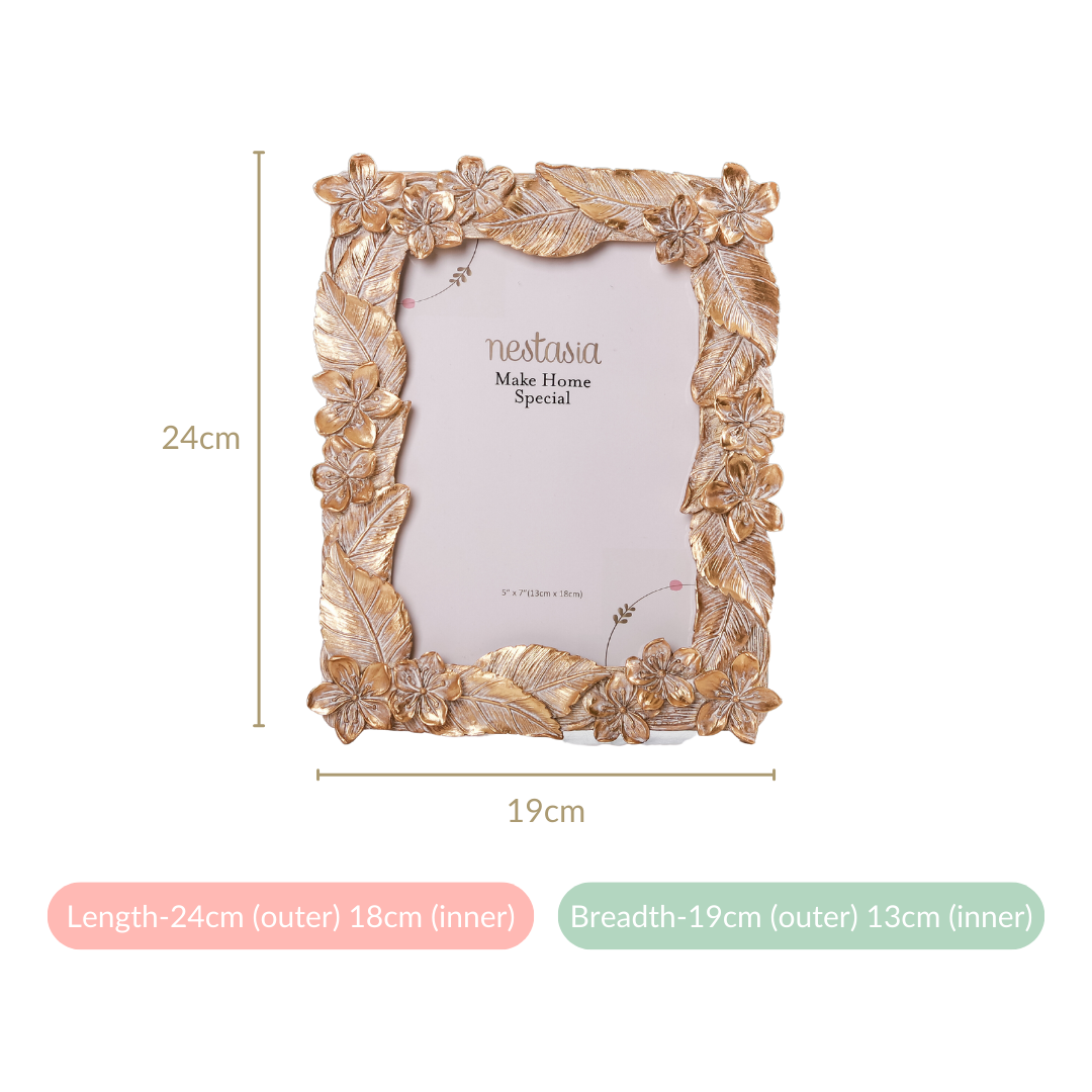 Glam Tropical Picture Frame Gold 9"x7.5" Nestasia