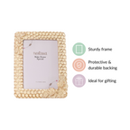 Honeycomb Gold Frame Large 9"x7" Nestasia