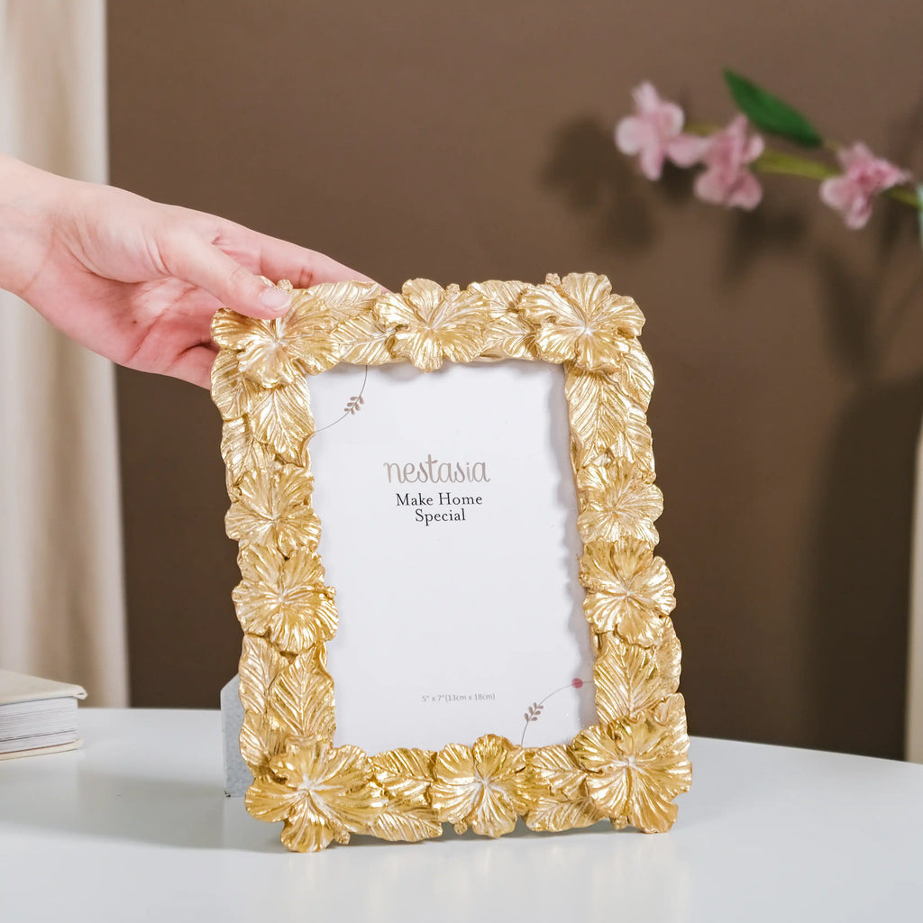 Hibiscus Glam Photo Frame Large 9.5"x7.5" Nestasia