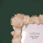 Palm Leaves Decorative Frame Gold Large 11"x8.5" Nestasia