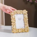 Small Hibiscus Photo Frame Gold 8.5"x6.5" Nestasia