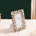 Silver Table Photo Frame With Flowers 8"x6.5" Nestasia