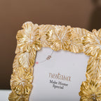 Small Hibiscus Photo Frame Gold 8.5"x6.5" Nestasia