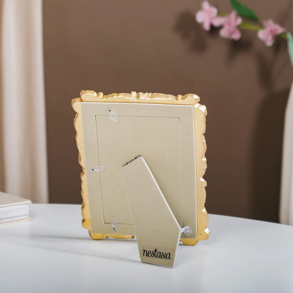 Small Hibiscus Photo Frame Gold 8.5"x6.5" Nestasia