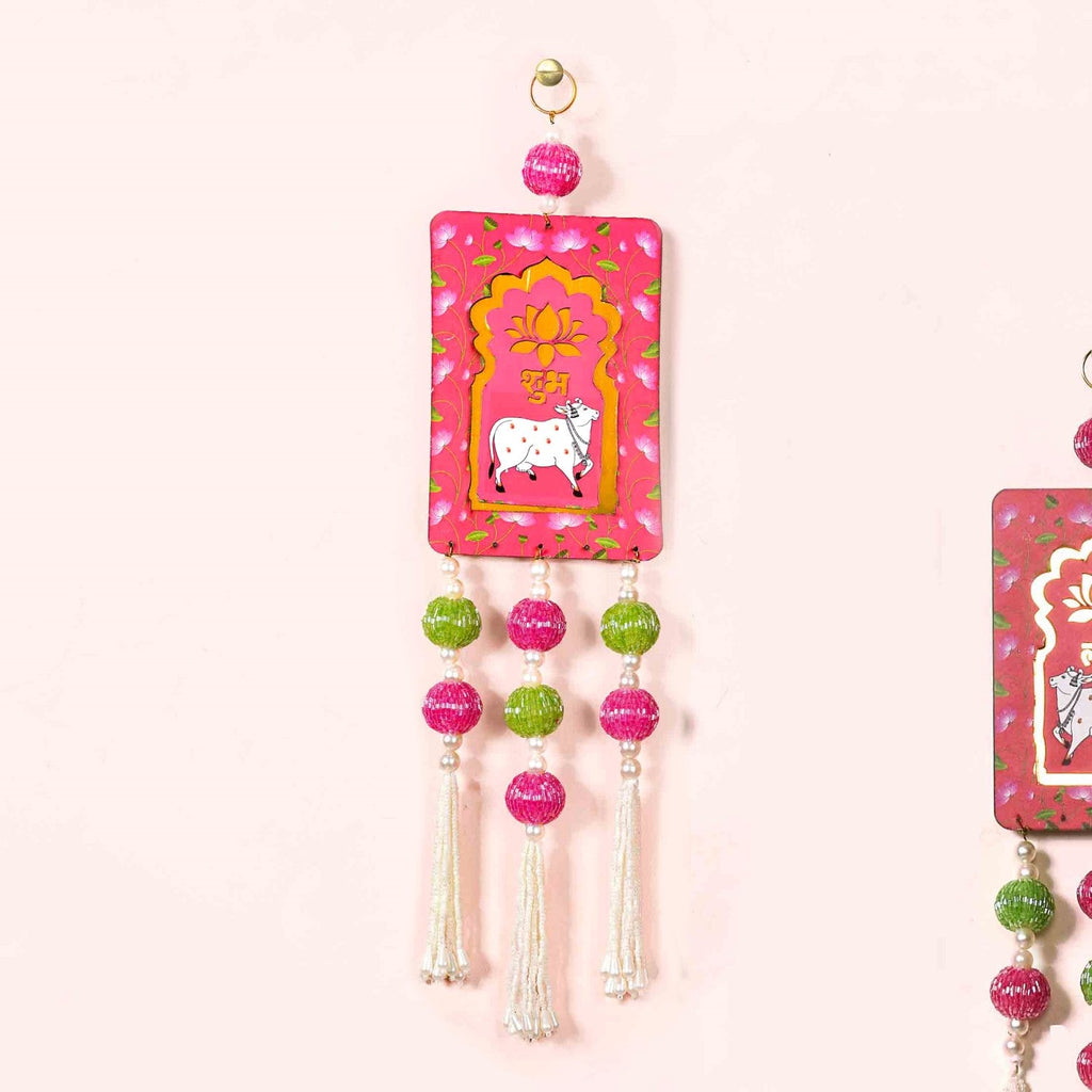 Pichwai Cow And Lotus Wall Hanging Set Of 2 Nestasia