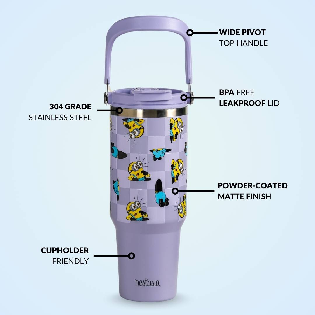 Minions Hide And Seek PickSip 40 Bottle 1200ml Purple Nestasia