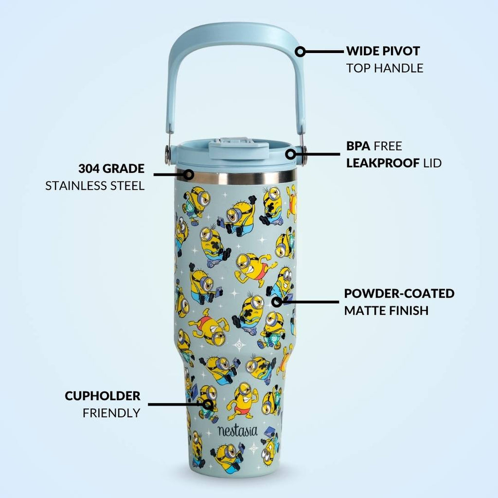 Minions Stuart Poses PickSip40 Bottle 1200ml Blue Nestasia
