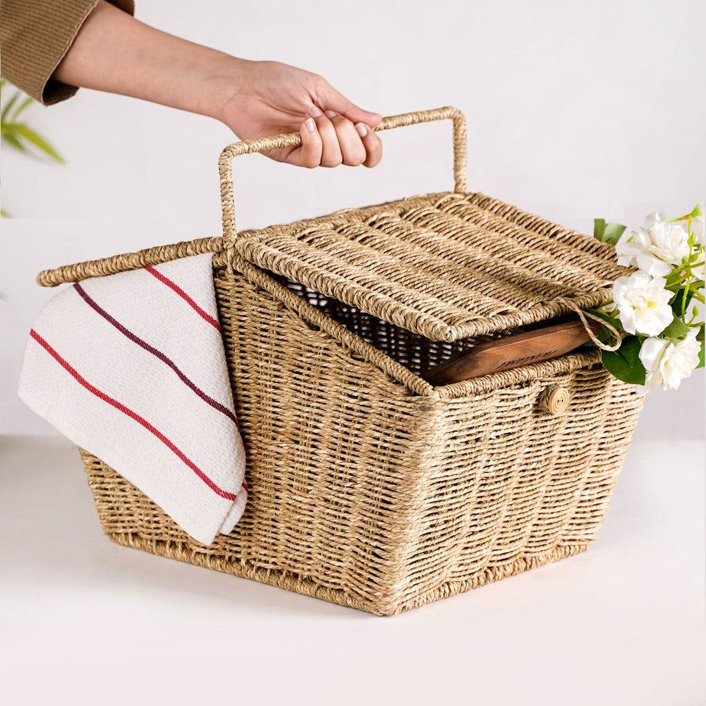 Farmhouse Eco Friendly Picnic Basket Nestasia