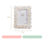 White Blooms Picture Frame Small 7.5"x7" Nestasia