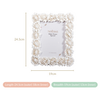 Blooms Picture Frame Large White 9.5"x7.5" Nestasia