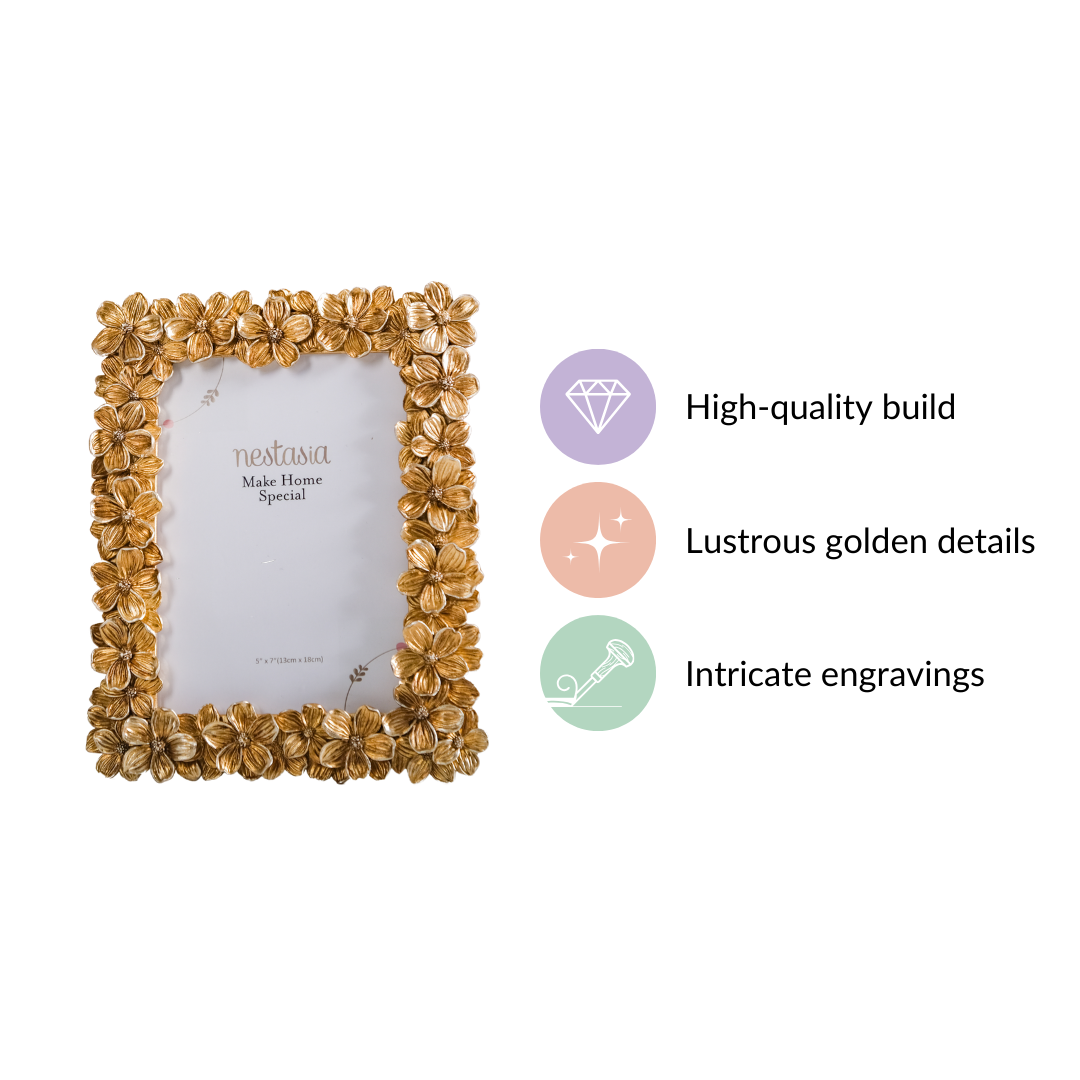 Floral Family Photo Frame Large 9.5"x7" Nestasia