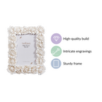 White Blooms Picture Frame Small 7.5"x7" Nestasia