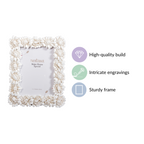 Blooms Picture Frame Large White 9.5"x7.5" Nestasia