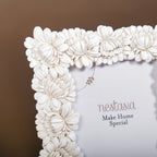 White Blooms Picture Frame Small 7.5"x7" Nestasia