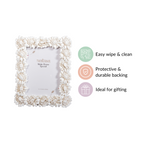 Blooms Picture Frame Large White 9.5"x7.5" Nestasia
