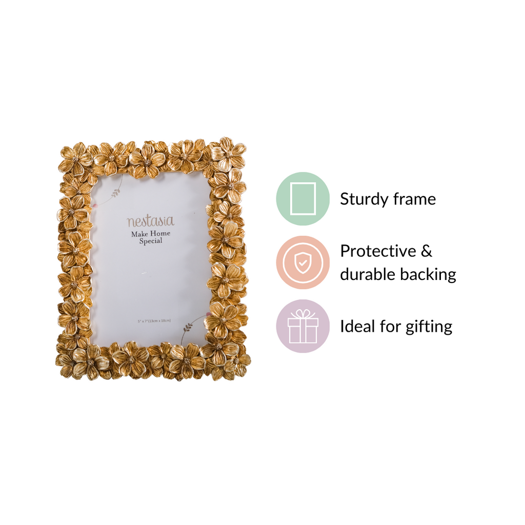 Floral Family Photo Frame Large 9.5"x7" Nestasia