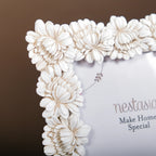 Blooms Picture Frame Large White 9.5"x7.5" Nestasia