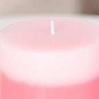 Layered Pillar Candle Red And Pink Nestasia