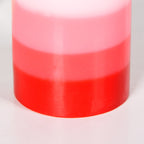 Layered Pillar Candle Red And Pink Nestasia