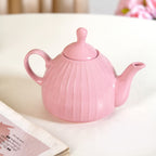 Ambrosia Ceramic Tea Kettle Cup And Saucer Set For 1 Pink Nestasia