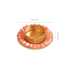 Pink Beaded Tea Light Candle Holders Set Of 6 Nestasia