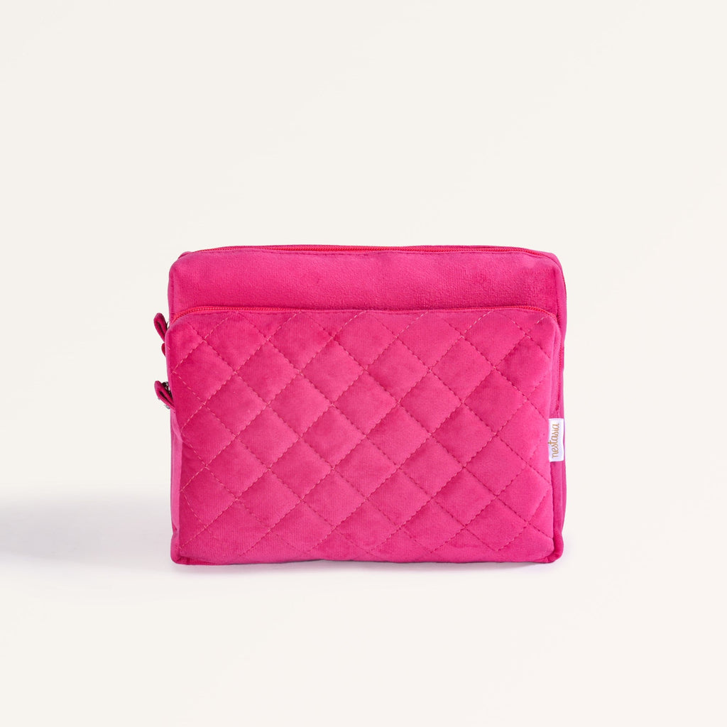 Pink Quilted Stylish Vanity Pouch Nestasia
