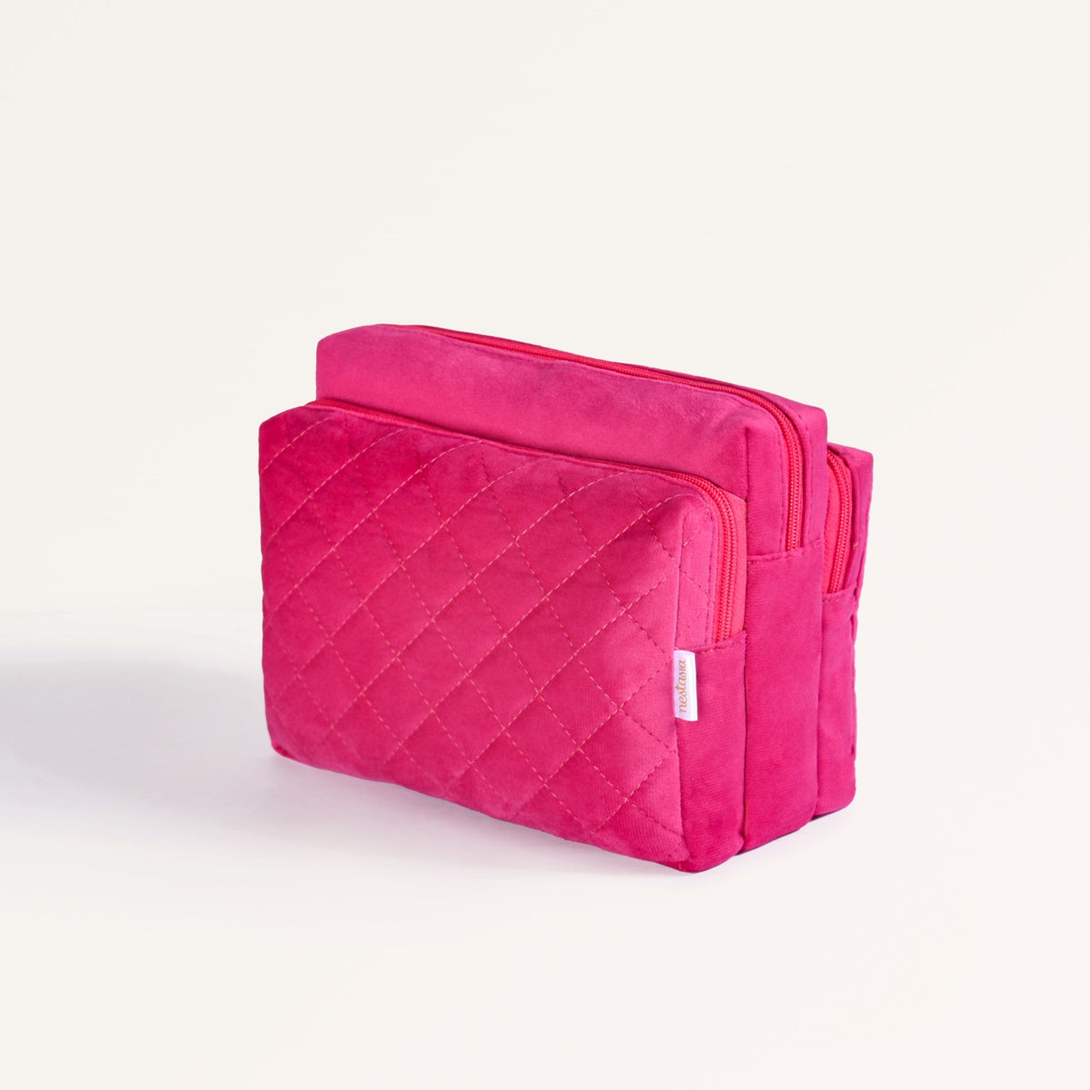 Pink Quilted Stylish Vanity Pouch Nestasia