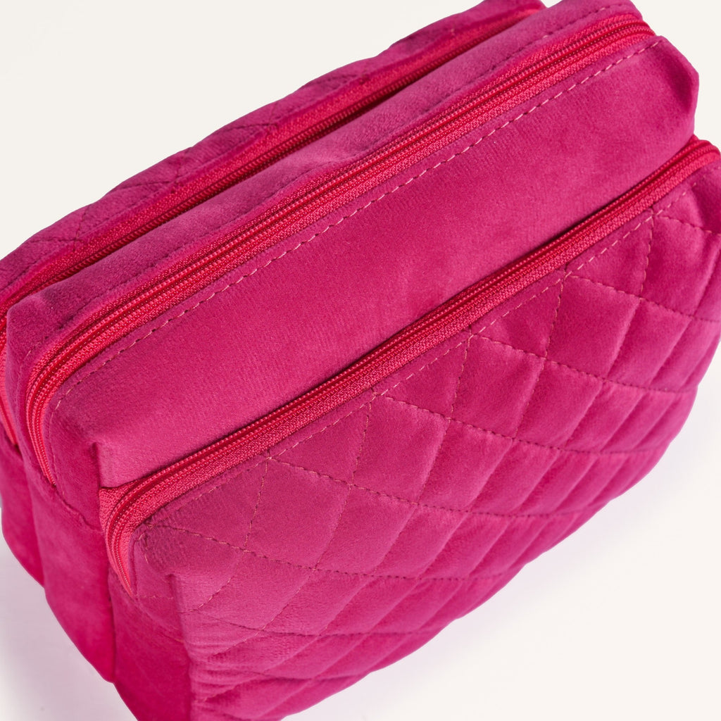 Pink Quilted Stylish Vanity Pouch Nestasia