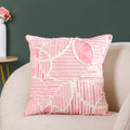 Soft Pink Embroidered Couch Cushion Cover 40x40 cm Nestasia