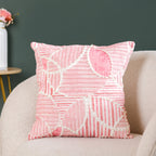Soft Pink Embroidered Couch Cushion Cover 40x40 cm Nestasia