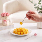 Pink Rose Fruit Fork With Ceramic Vase Set Of 13 Nestasia
