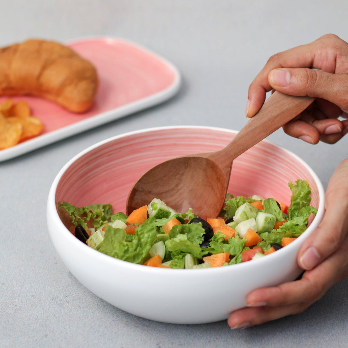 Pink Serving Bowl Nestasia