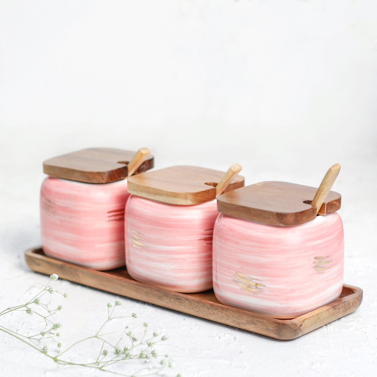 Pink Spice Jar Set Nestasia