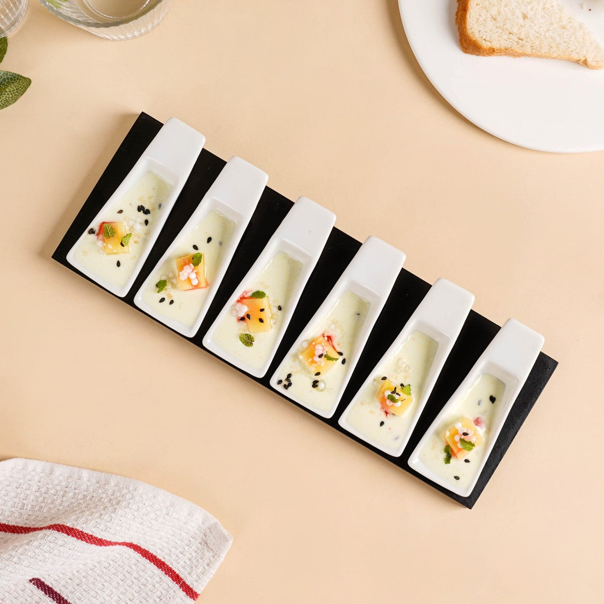 Appetizer Spoon With Tray Set Of 6 Nestasia