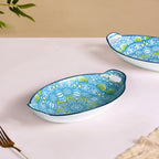 Green And Blue Mandala Serving Platter Set Of 2 Nestasia