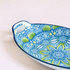 Green And Blue Mandala Serving Platter Set Of 2 Nestasia