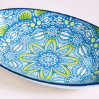Green And Blue Mandala Serving Platter Set Of 2 Nestasia