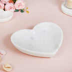 Big Heart Polished Marble Stone Platter 8 Inch Nestasia