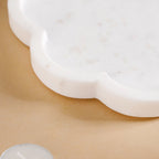 Sustainable Marble Stone Flower Platter 9 Inch Nestasia
